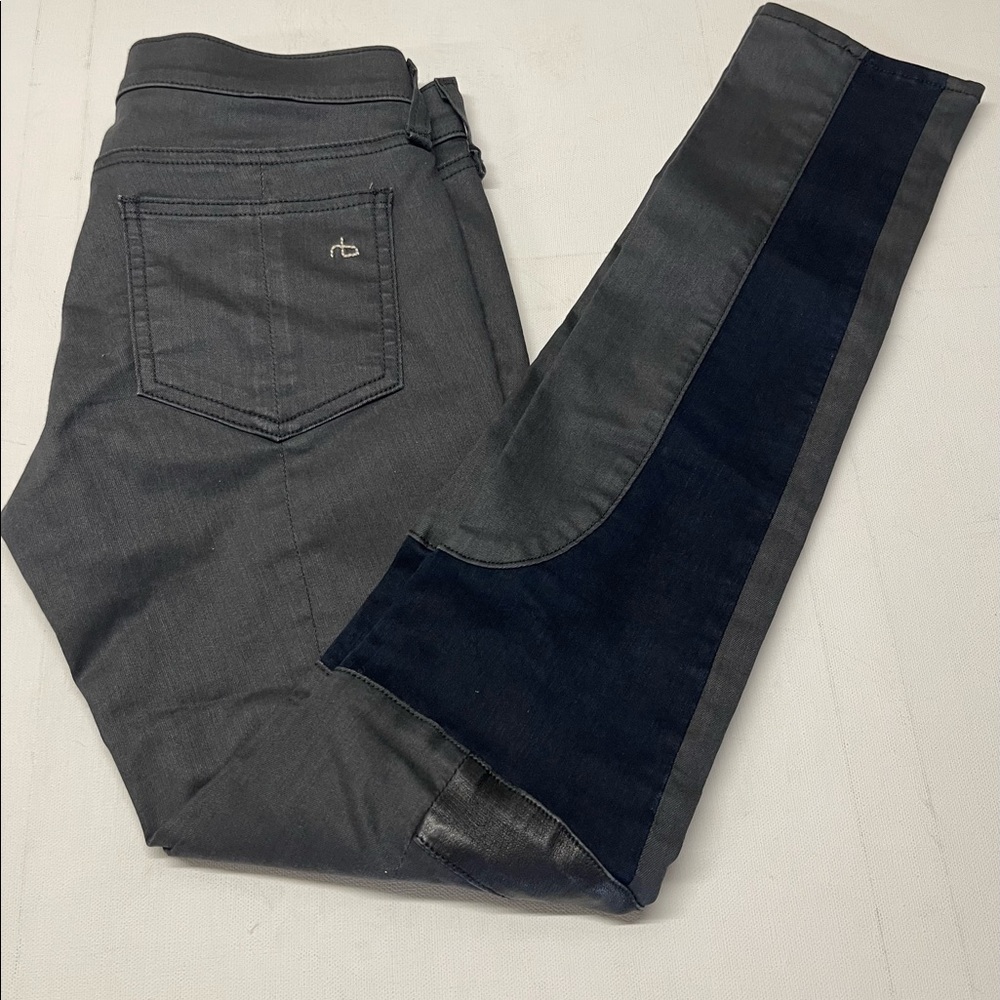 Rag & Bone jeans womens size 26 gray blue lamb skin